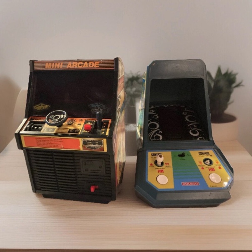 VTG as seen Table games 1981 Coleco Galaxian 1982 Tomy Mini Arcade Daring Drive